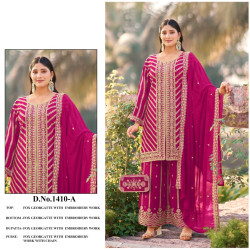 Premium Embroidered Georgette Palazzo Suit Set with Matching Purse